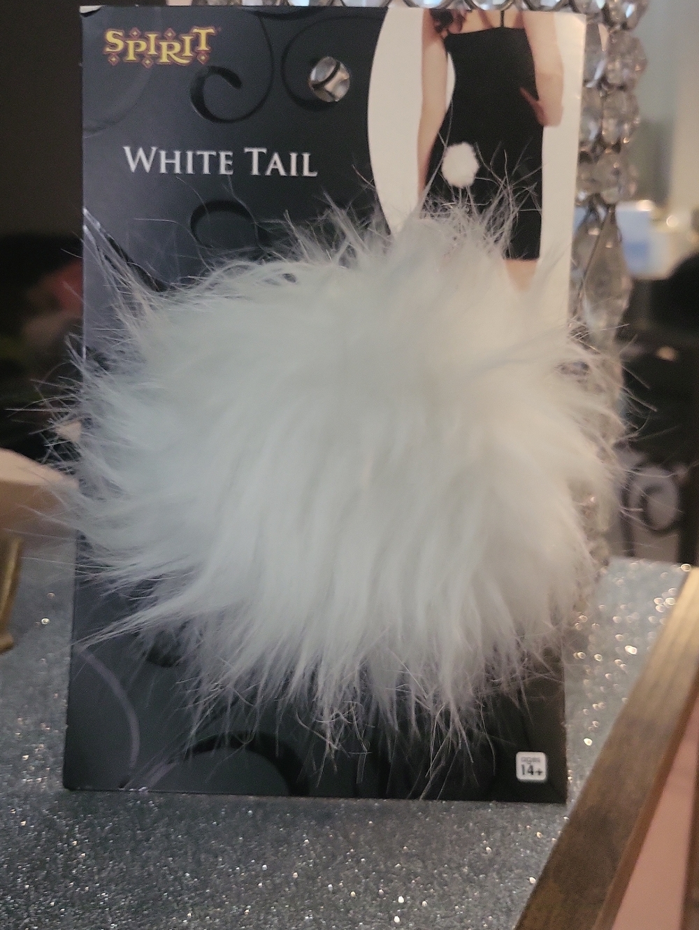 NEW🖤 White Fluffy Pom Bunny Tail Halloween  Costume Accessory